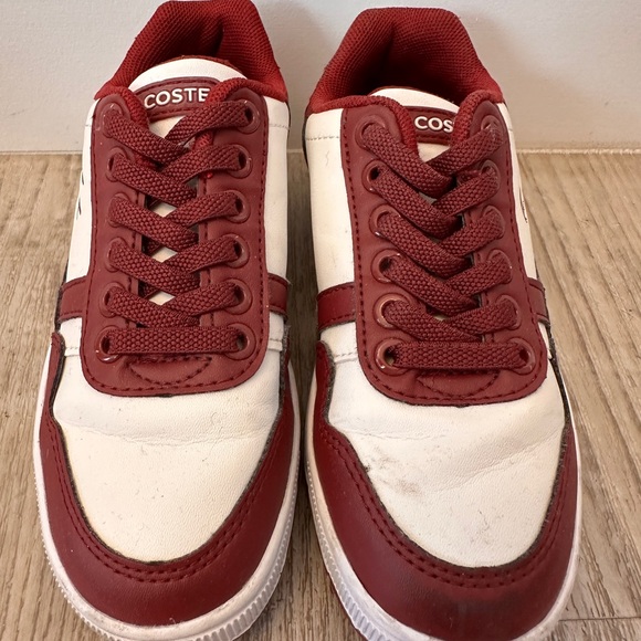 Lacoste Kids Red and White Sneakers - Picture 1 of 6